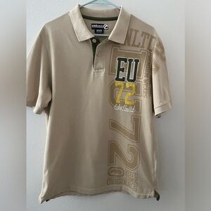 Ecko Unltd 100% Cotton Tan Embroidered Polo Men’s Medium